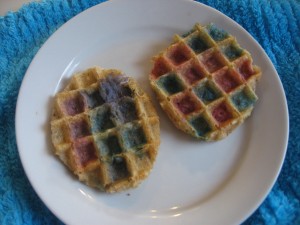 Painted Easter Waffles 
