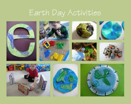 Above is a collage of just a handful of our Earth Day and Recycled Crafts 
