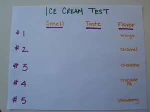 Taste test for kids