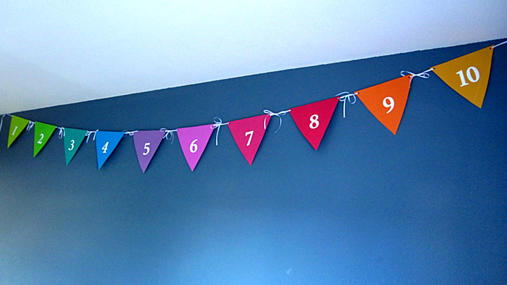 number flag banner tutorial