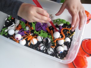 Preschooler Halloween Sensory Tub