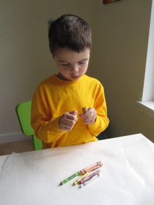 Melted Crayon Leaf Craft