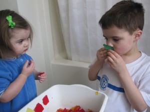 rainbow gelatin sensory Rainbow Sensory Tub