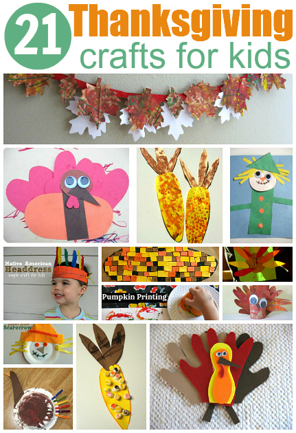 I also love No Time for Flash Card's 21 Easy Thanksgiving Crafts For Kids, what awesome ideas!