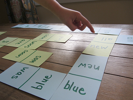 printable kids sight game dominoes  word sight for word