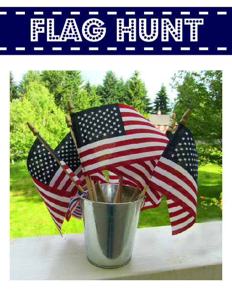 Outside Flag Treasure Hunt ~ Flag Day activities for kids {Weekend Links} from HowToHomeschoolMyChild.com