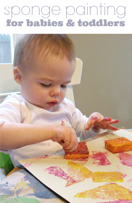 sponge painting for babies and toddlers
