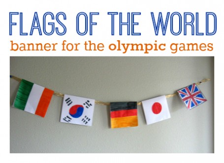flags of the world banner for olympics