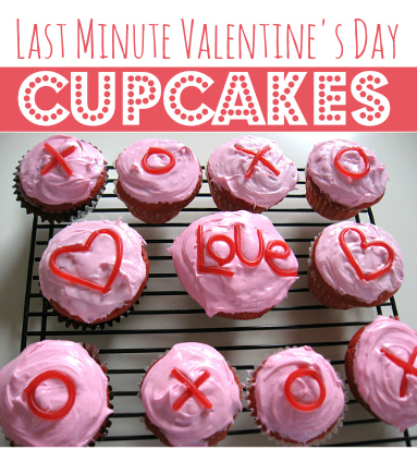 last minute valentine's day cupcakes