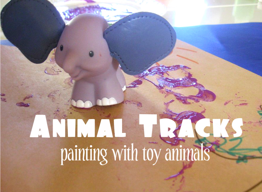 Animal Track Painting - No Time For Flash Cards