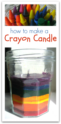candle made with crayons