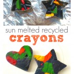sun melted recycled crayons 1