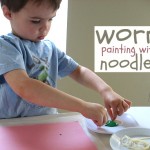 worm painting for toddlers