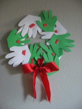 Holiday Handprint Wreath