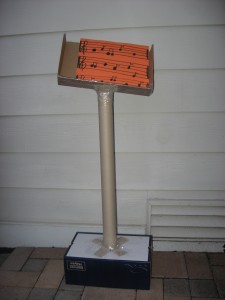 DIY recycled music stand 