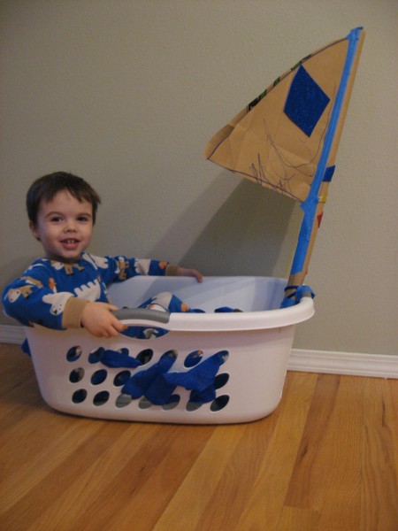 Laundry Basket Sail Boat 