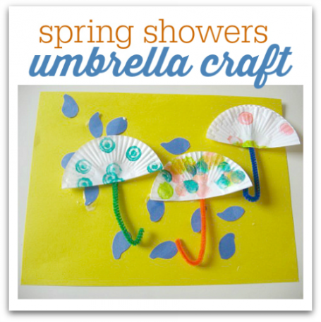 cupcake liner umbrella craft