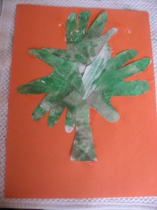 Handprint Four Leaf Clover
