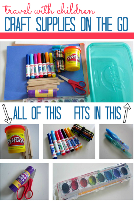 travel with kids craft supplies for travel