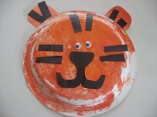 Paper Plate Tiger Craft