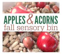 fall sensory table for kids