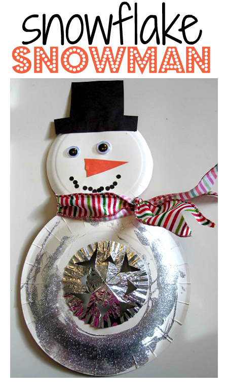 paper plate snowman craft