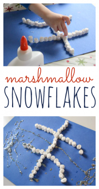 marshmallow snowflakes