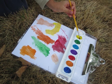 Painting Outside With Preschoolers