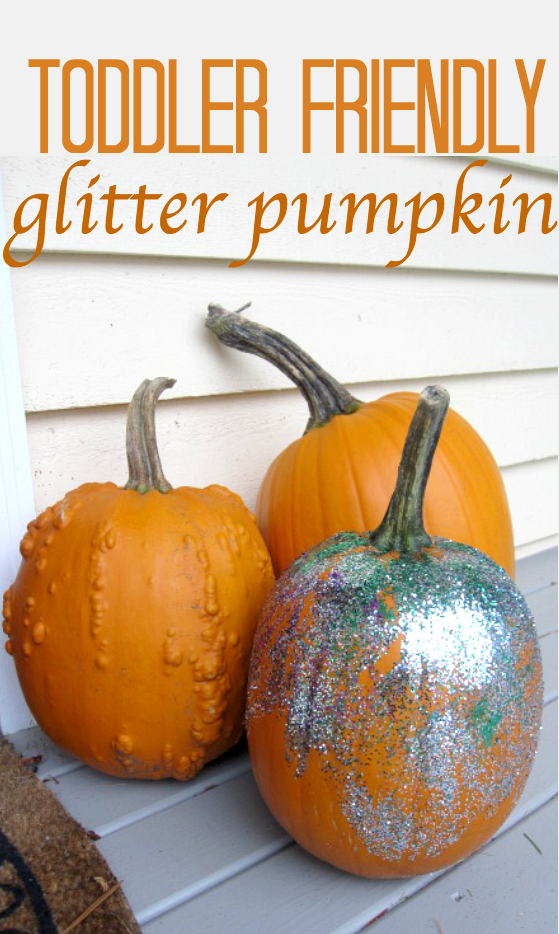 toddler glitter pumpkin craft