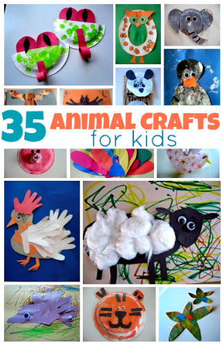 35 Easy Animal Crafts For Kids - No Time For Flash Cards