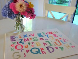 Easy ABC Place Mat - Alphabet For Starters - No Time For Flash Cards