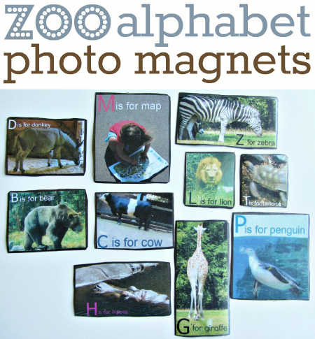 zoo alphabet magnets for kids
