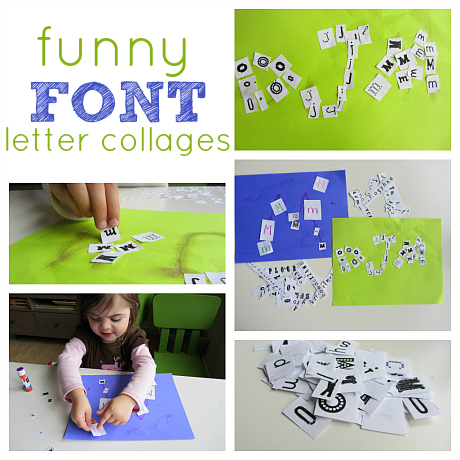 Funny Font Collage - Letter Recognition