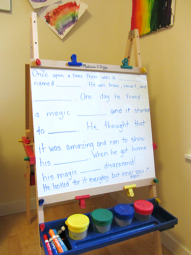 fill in the blank easel stories early literacy