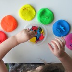rainbow play dough color matching for toddlers