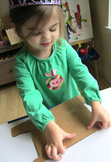 woodcut art project for toddlers