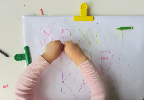 DIY Letter Tracing board for preschool