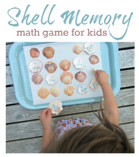 math games for kids shell memory game