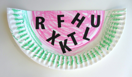watermelon letter craft for kids