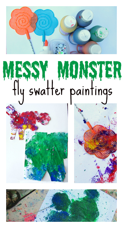 monster painting art project for kids