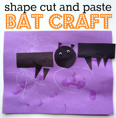 shape bat craft for preschool