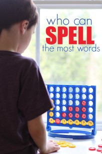 spelling game with connect four