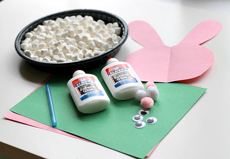 marshmallow bunny craft for kids
