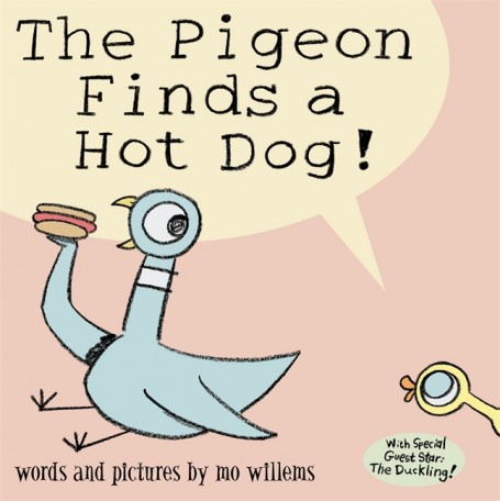 the pigeon finds a hot dog 