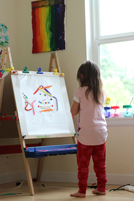 create a face easel activity for kids