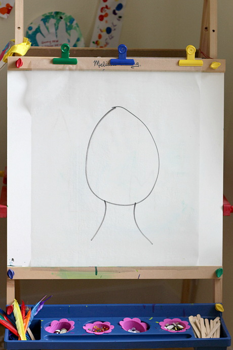 sticky easel create a face storytelling activity