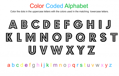 Color coded alphabet