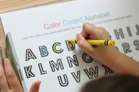 color coded alphabet printable for preschool