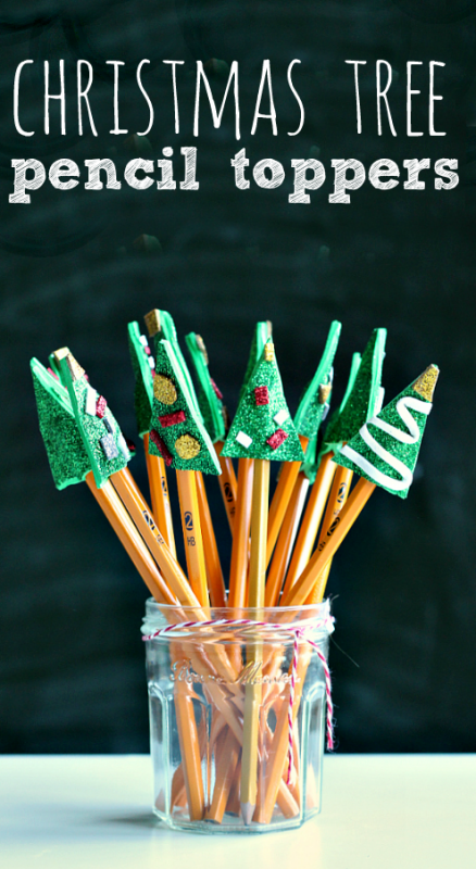 Christmas Tree Pencil Toppers Craft Great Class Gift No Time For 