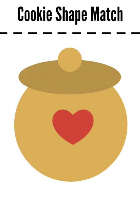 cookie shape match heart jar